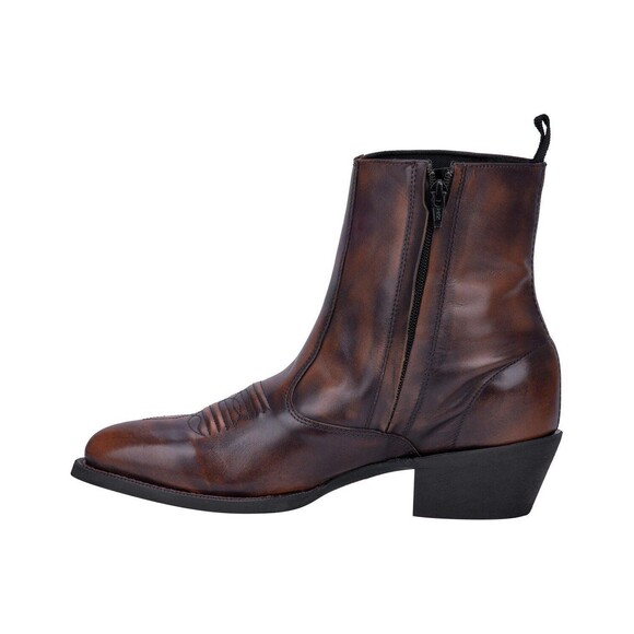 LAREDO MEN'S SIDE ZIPPER WESTERN BOOTS - ROUND TOE